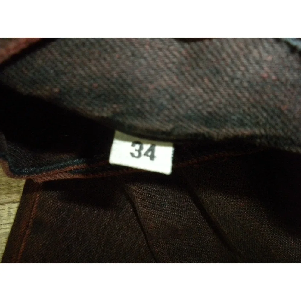J Brand Tyler Jeans Mens 34x31 Oxblood Burgundy‎ Perfect Slim Fit Tapered Sleek